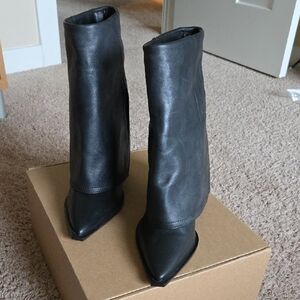 NWT Arezzo Elegant Skirted Black Women's Boots